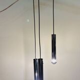 3-Light Tubular Chrome Cascade Pendant Light