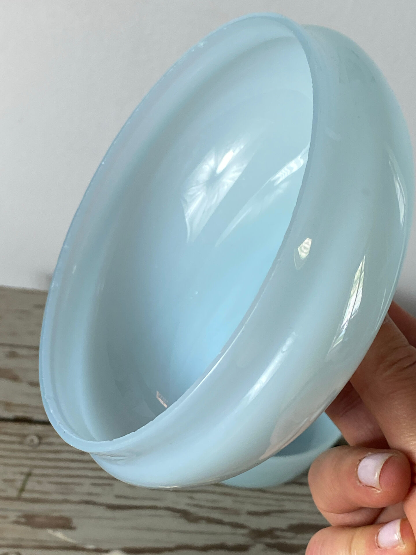 Blue opaline glass bonbonnière