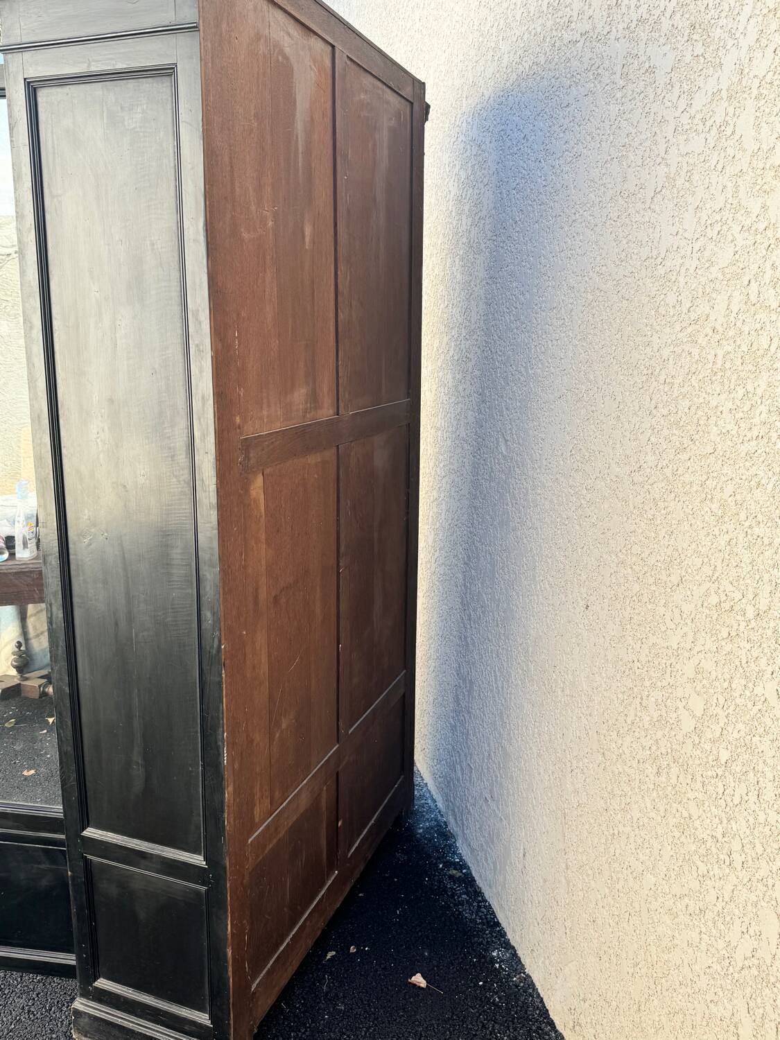 Grande vitrine Napoléon 3 en bois noirci