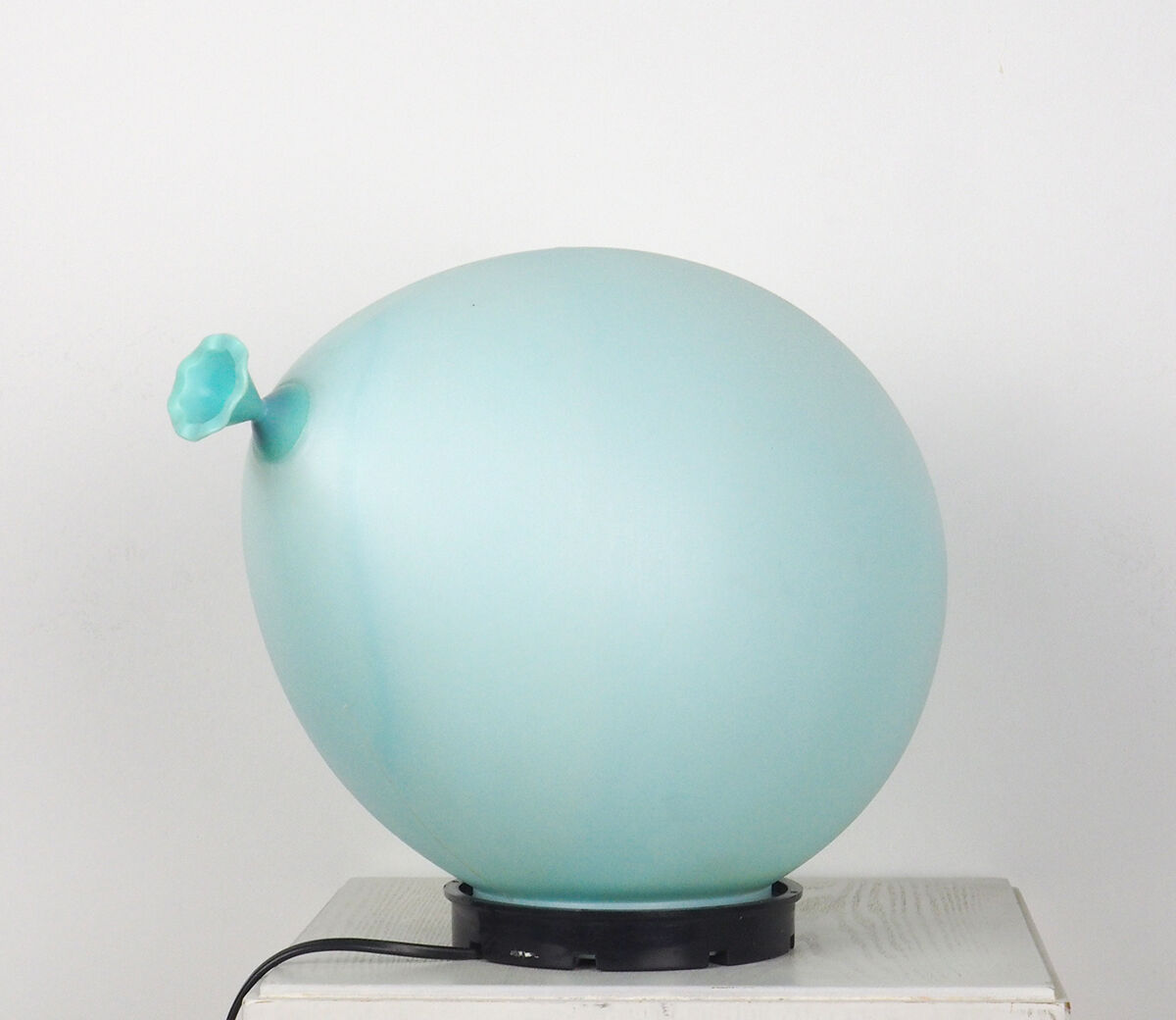 Vintage blue balloon table lamp by Yves Christin for Bilumen, 1980s