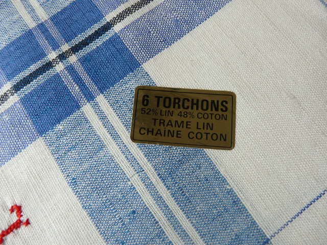 12 old tea towels in new mestizo monogram L