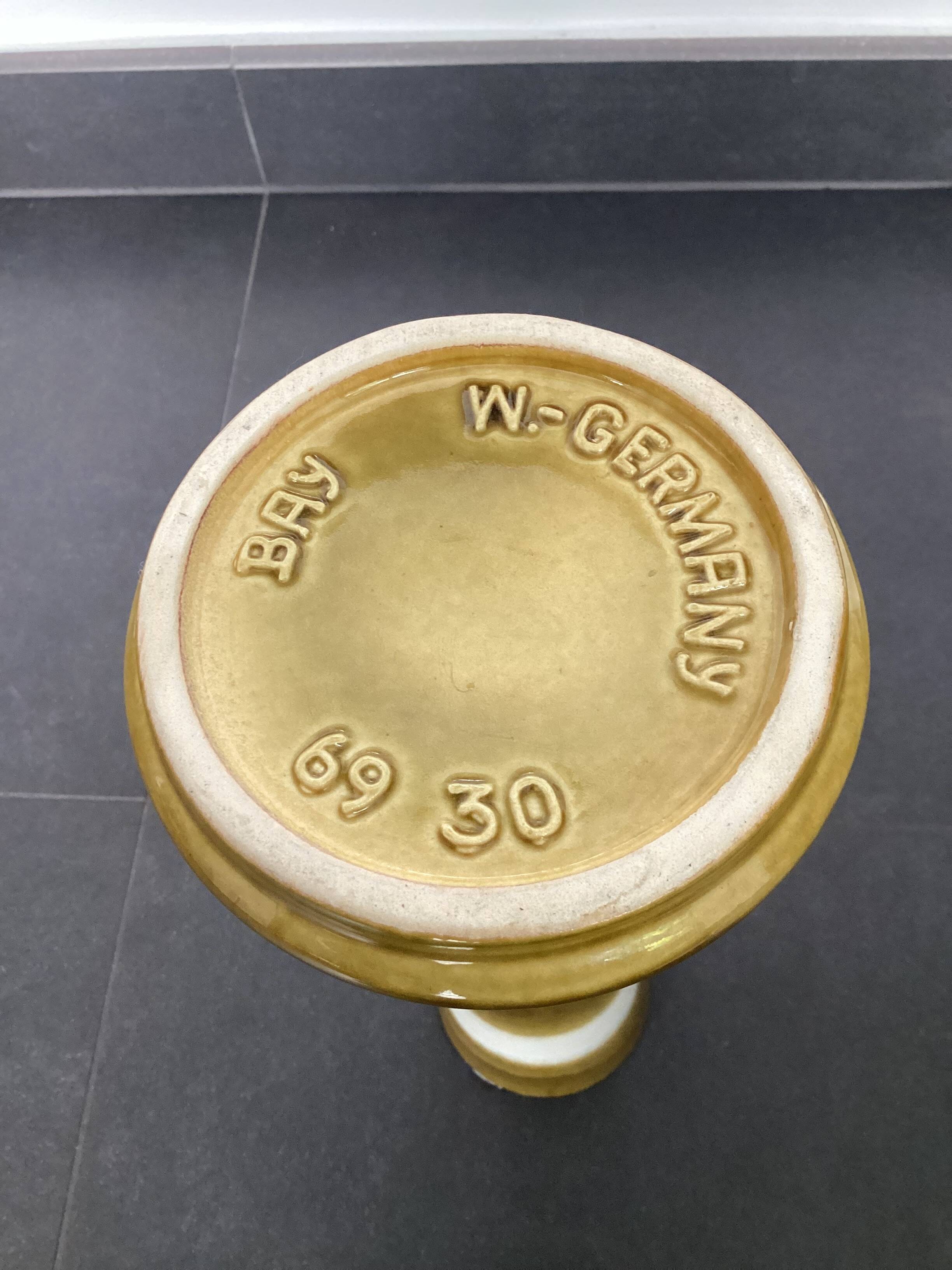 Bay West Germany vase, West German ceramics, 1960s-1970s