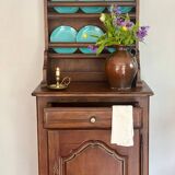 Buffet vaisselier ancien en chêne massif | Style Louis XV