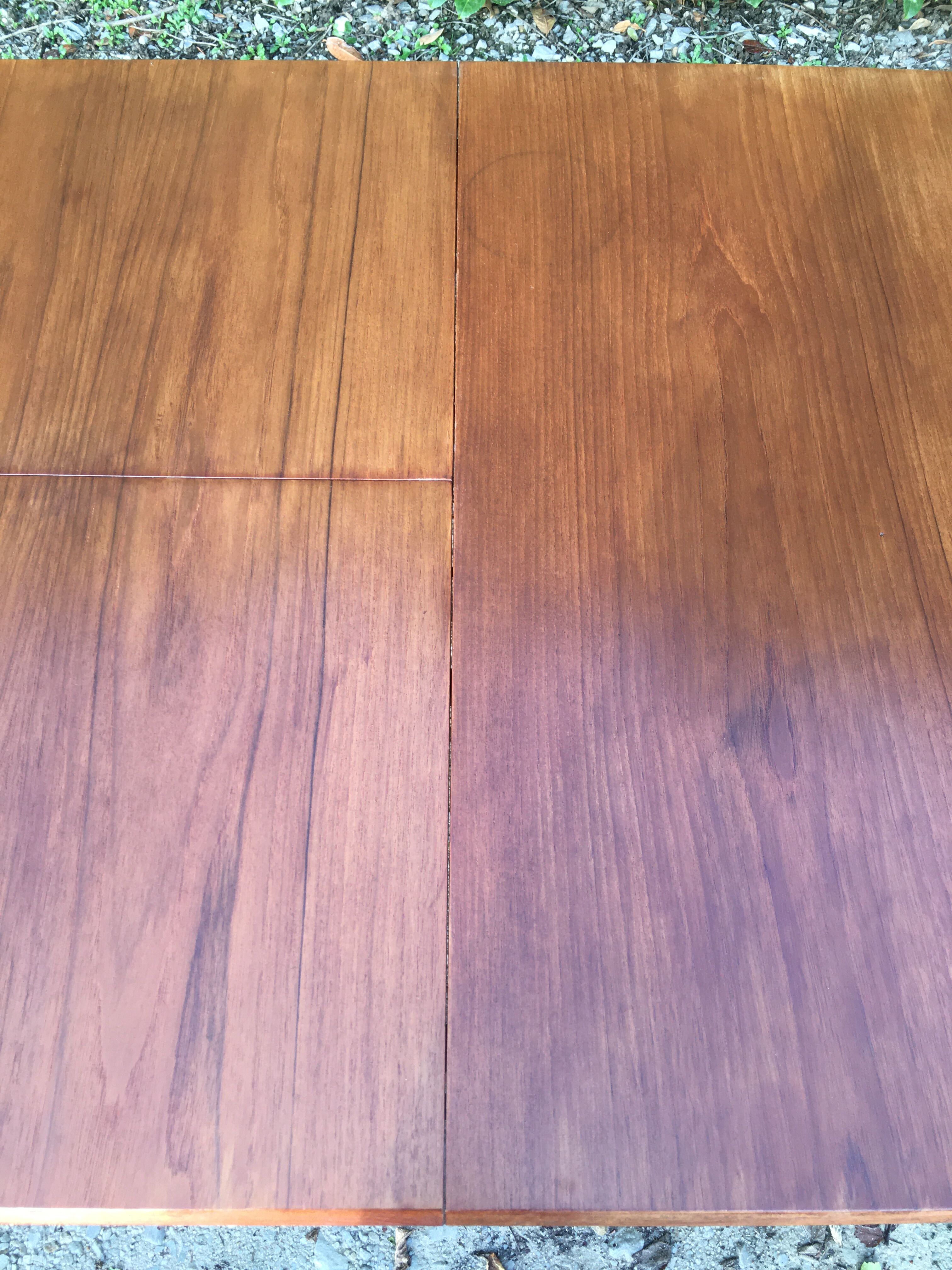 Scandinavian table vintage teak butterfly extension