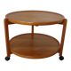 Danish Teak Bar Cart with Removable Tray, 1960s