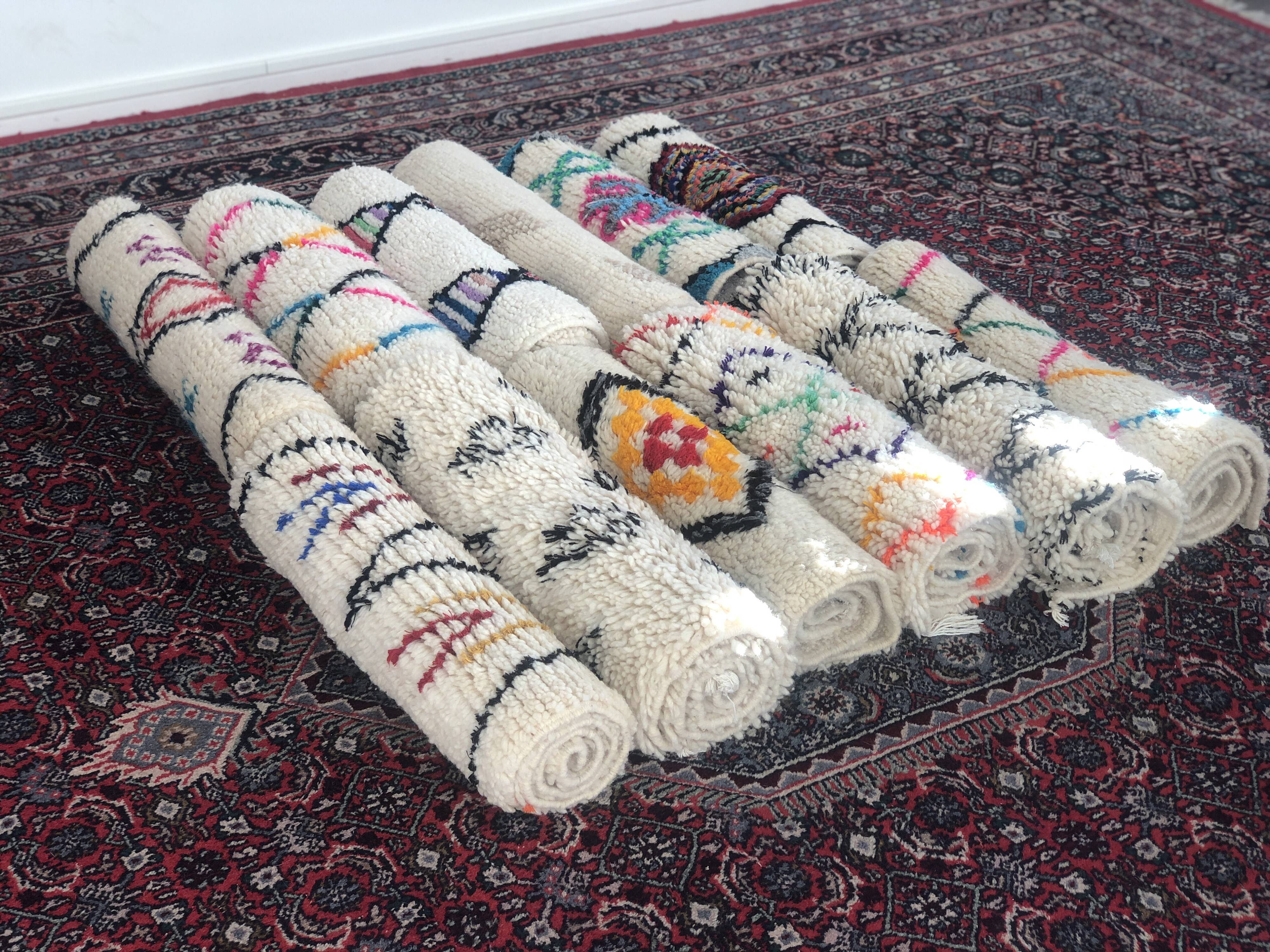 Tapis berbere marocain azilal 108x52 cm