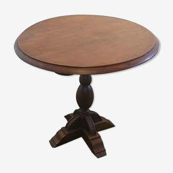Round table/ gueridon in art deco chene