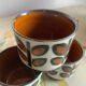 3 vintage coffee cups - boch belgium - "rambouillet" model