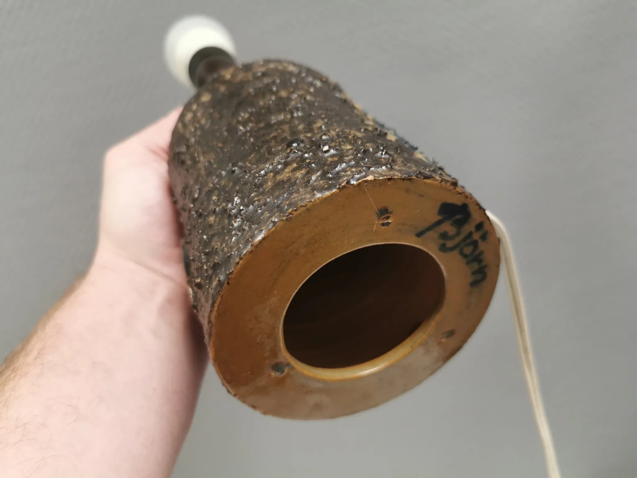 Lampe de table par Björn Ceramics, années 1960, Danemark.