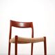Ensemble de 2 chaises de salle à manger en teck « Modèle 77 » de Niels Moller, avec cordon de papier