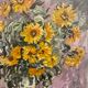 Tableau nature morte aux tournesols huile sur toile années 60/70