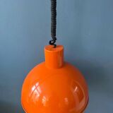 Orange Fog & Morup enamel pendant lamp by Joe Hammerborg