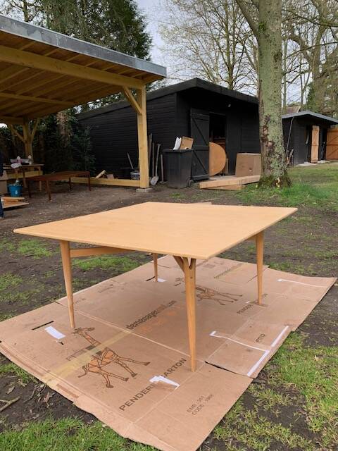 Bruno Mathsson coffee table in birch published by Karl Mathsson (Sweden, 1969)
