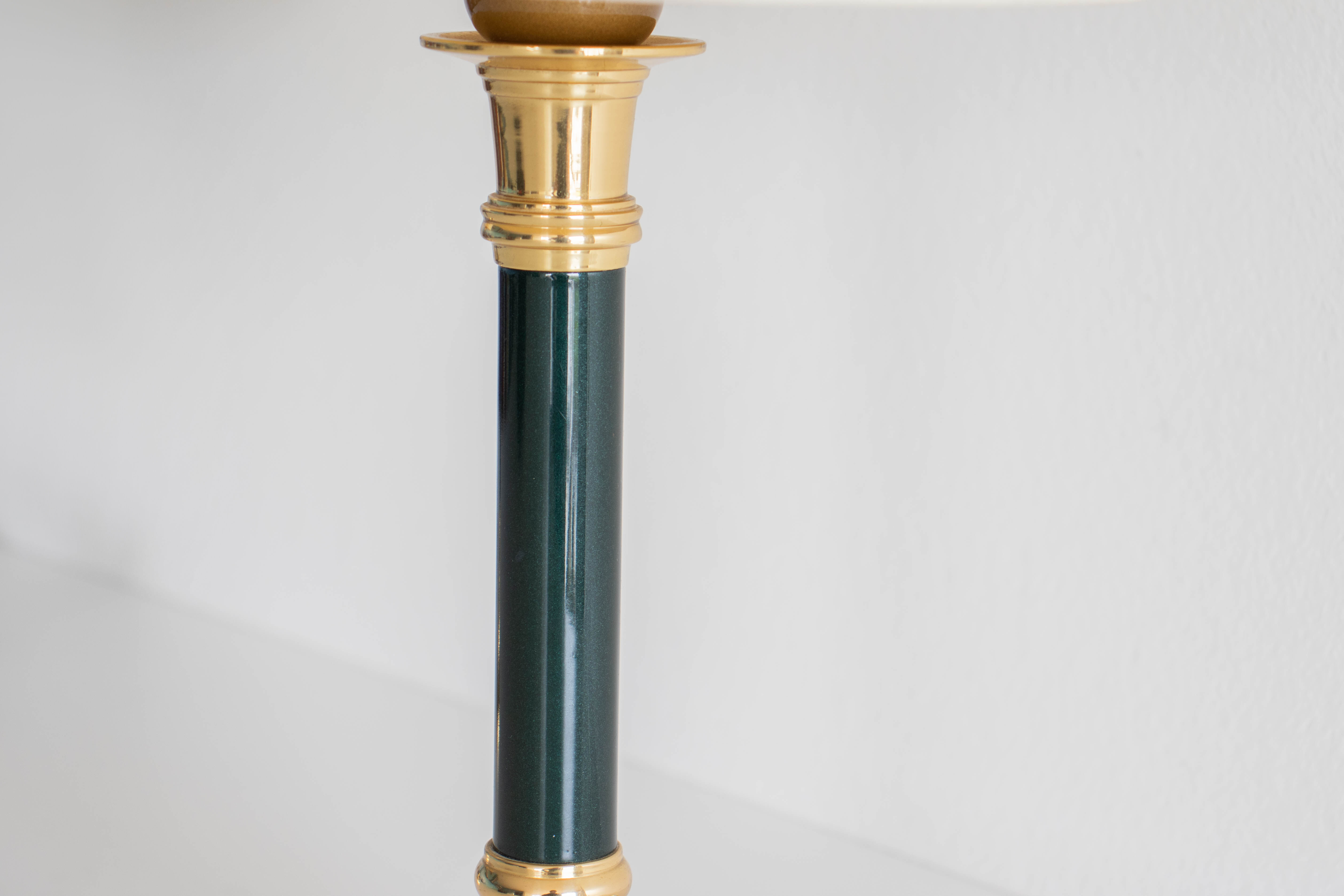 A set of two column lamps in hollywood regency style