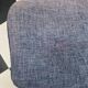 Vintage armchair in wood and blue velvet