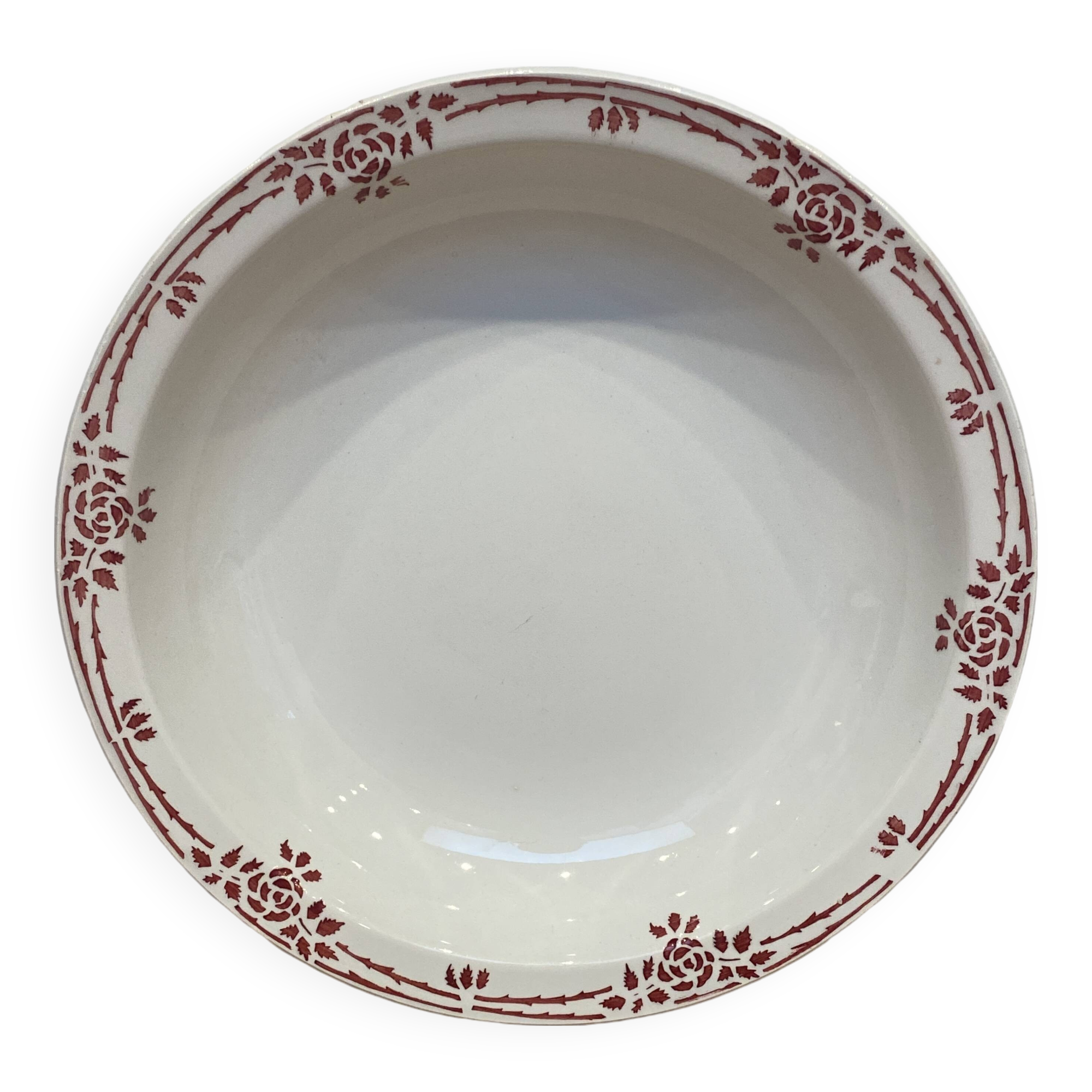 Hollow serving dish from Onnaing earthenware factory