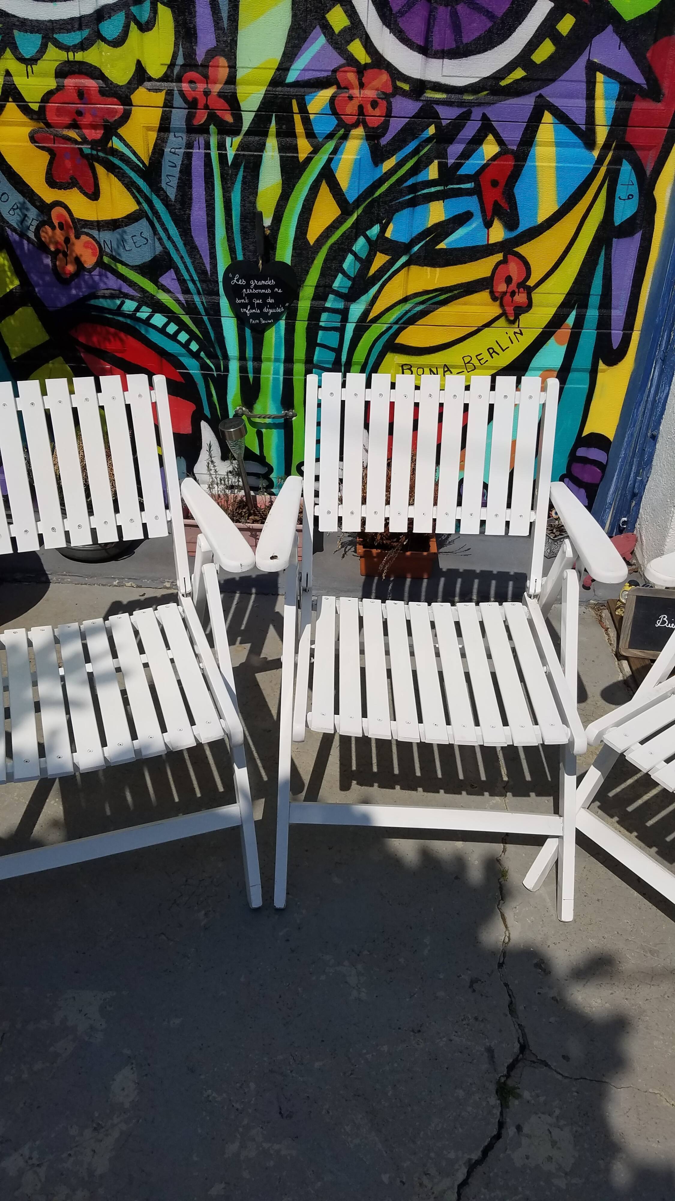 Set de 4 chaises jardin Gleizes