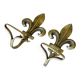 Pair of antique gilt bronze lily flower wall brackets.
