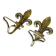 Pair of antique gilt bronze lily flower wall brackets.