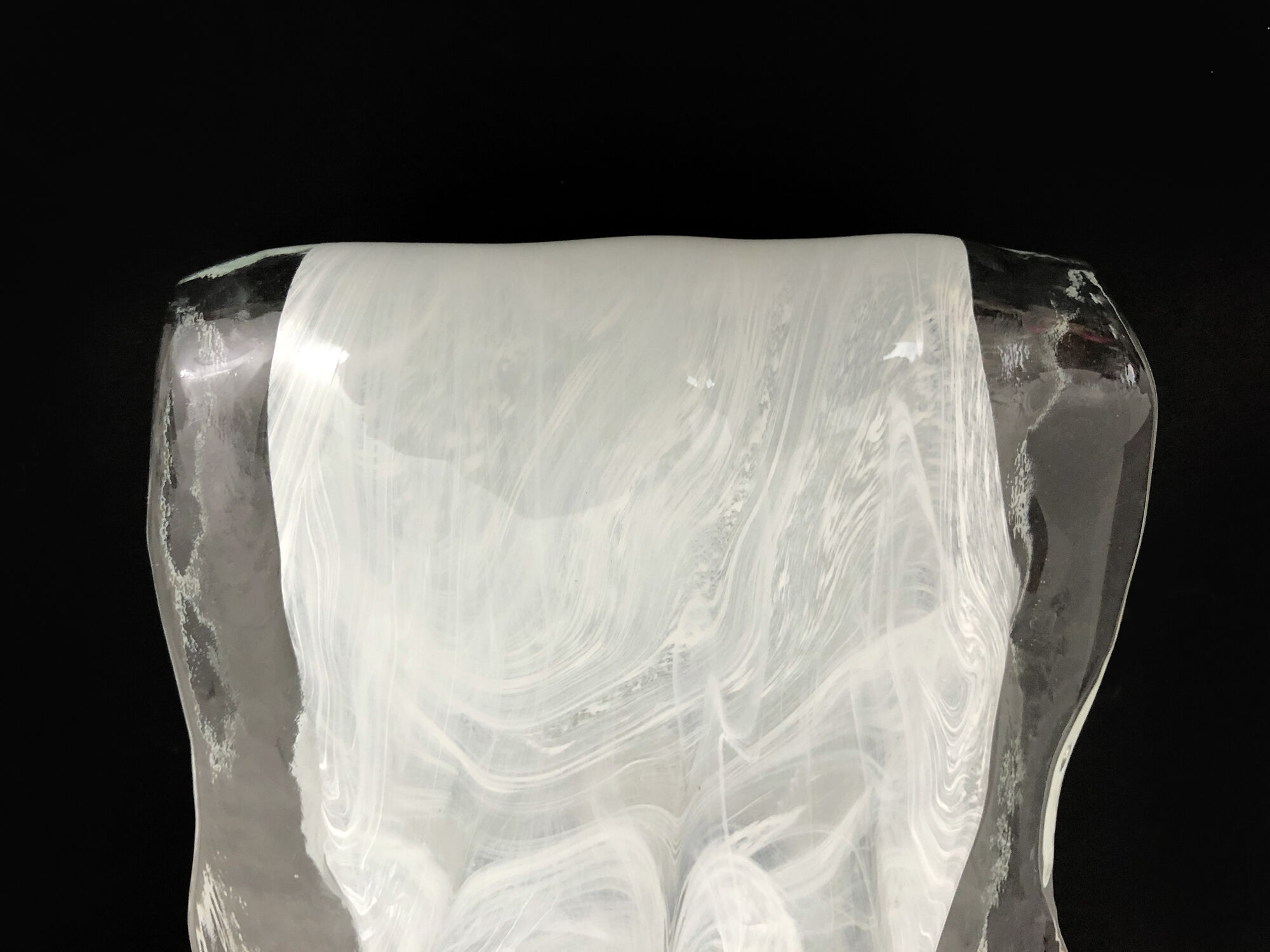 Pair of Murano Sil Lux wall sconces in alabaster glass and aluminum