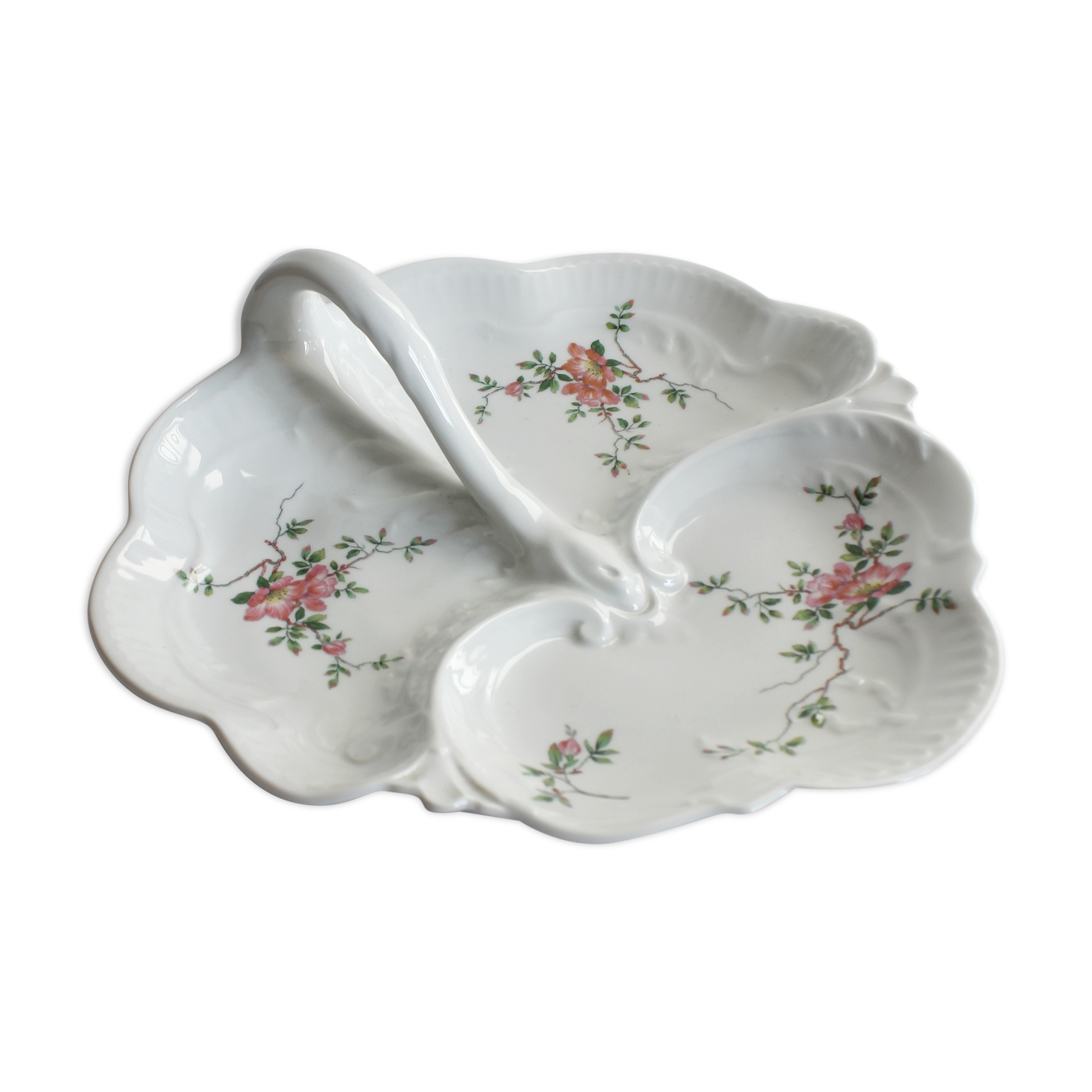 Aperitif dish called "beggar" in vintage Limoges porcelain