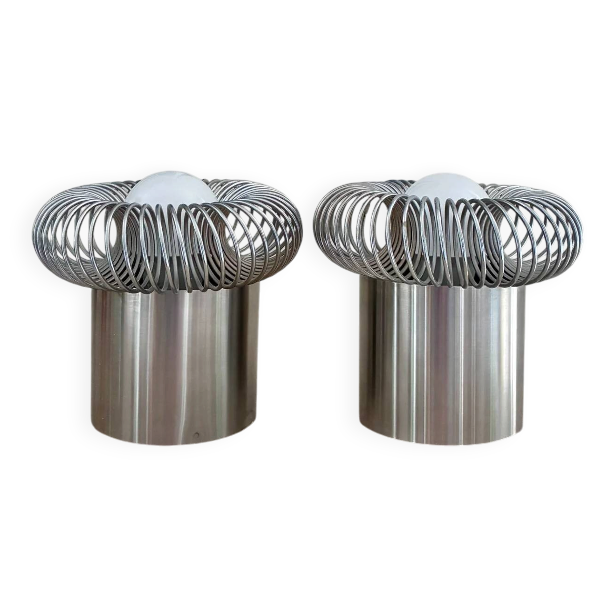 Pair of "Spring" wall lights in metal - Philippe Rogier for Oxar - 1970.