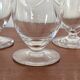Set of 7 engraved crystal glasses