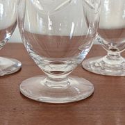 Set of 7 engraved crystal glasses