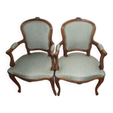 Fauteuils cabriolets style Louis XV