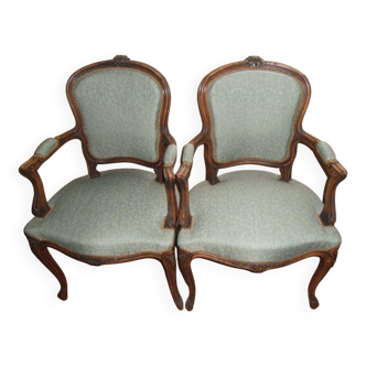 Fauteuils cabriolets style Louis XV