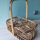 Bottle holder rattan vintage bamboo 50 60