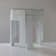 Pair of tables design Holland in white plastic