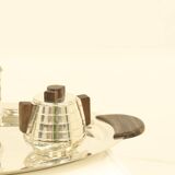 Art Deco Silver-Plated Tee or Coffee Set With Matching Tray, France, 1930s