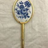 Mirror Face to hand gilded porcelain limoges Vintage