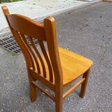 4 chaises scandinaves en bois massif 1970