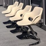 Dining Room Set Scimitar Boris Tabacoff MMM 1970 | Glass and Chrome