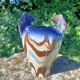 Ceramic vase with equestrian motif