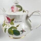 Redouté rose teapot, Roy Kirkham, England, 1996