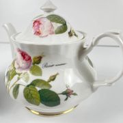 Théière Redouté roses, Roy Kirkham, Angleterre, 1996