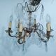 Golden bronze and pampilles chandelier