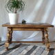 Table basse campagnarde western chêne vintage