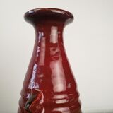 Red vintage terracotta vase