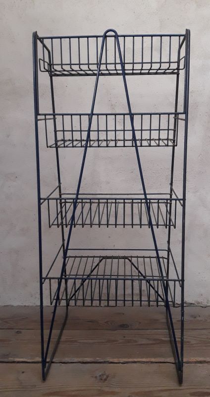 Display metal store shelves