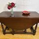Jacobean Revival Solid Oak Gate Leg Drop Leaf Table 1900 English Antique