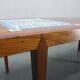 Mid-century Danish Haslev Mobelsnedkeri coffee table, ceramic tile inlay, 1960s