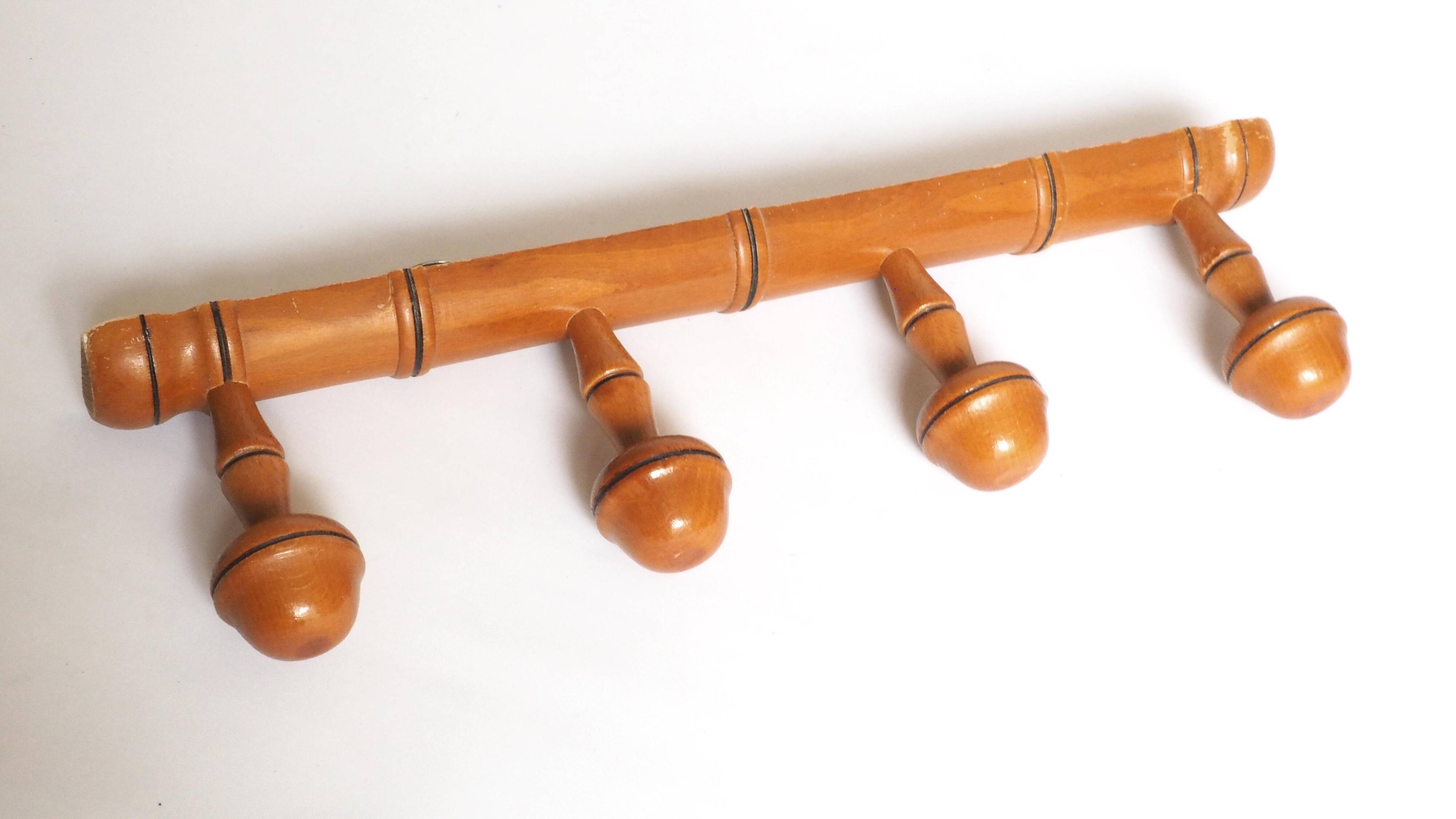Wooden coat rack