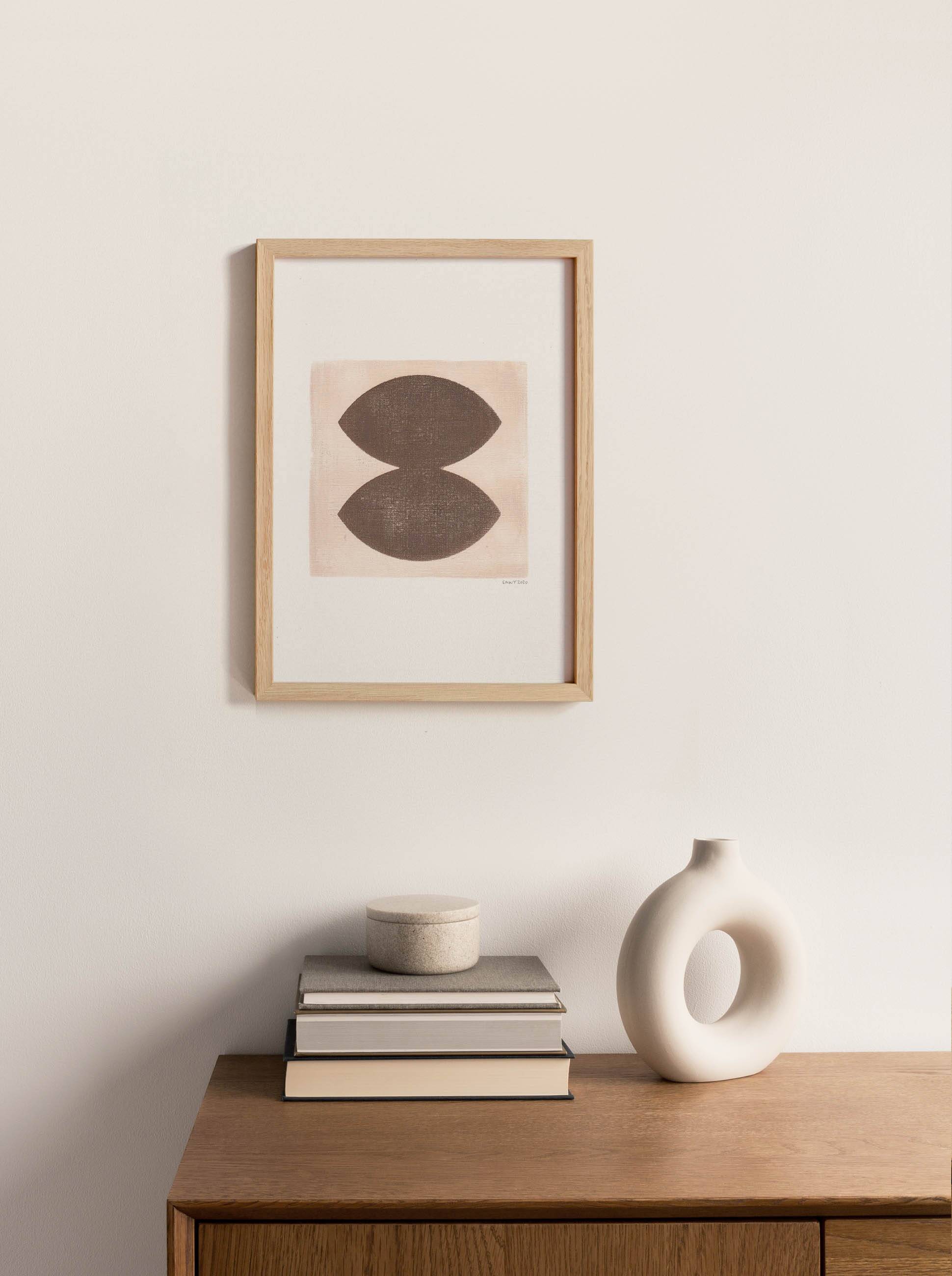 Peinture abstraite sur papier signée Eawy