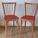 Pair of Baumann bistro chairs N°12 50s