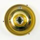 Mid-Century Minimalist Flush Mount/Ceiling Lamp in Glass and Iron from Limburg, Germany, 1960s