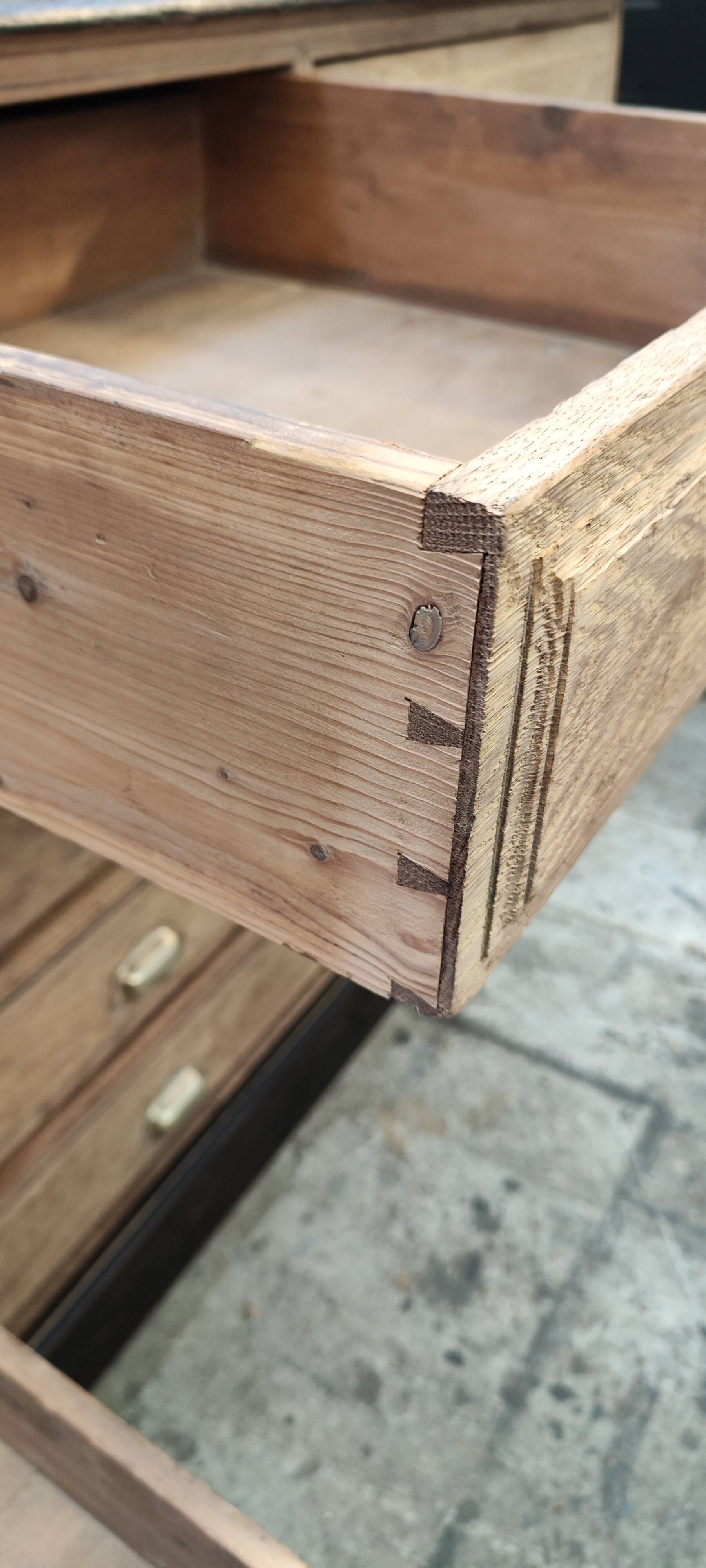 Old oak cabinet with fifteen drawers